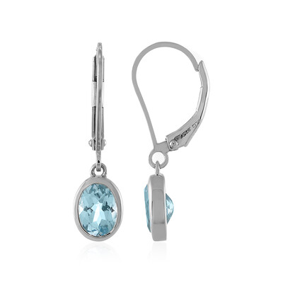 Sky Blue Topaz Silver Earrings