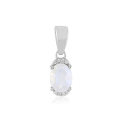 Rainbow Moonstone Silver Pendant