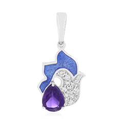 Zambian Amethyst Silver Pendant