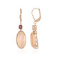 Peach Moonstone Silver Earrings (KM by Juwelo)