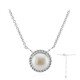 White Freshwater Pearl Silver Necklace