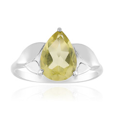 Lemon Citrine Silver Ring