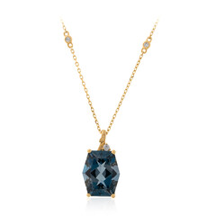 14K London Blue Topaz Gold Necklace (Smithsonian)