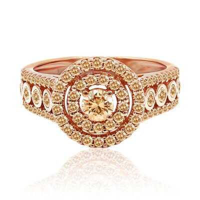 9K SI1 Argyle Rose De France Diamond Gold Ring (Annette)