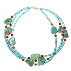 Kingman Turquoise Silver Necklace