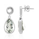 Green Amethyst Silver Earrings (Pallanova)