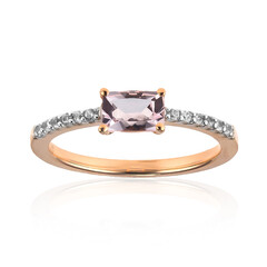 9K Unheated Pink Beryl Gold Ring