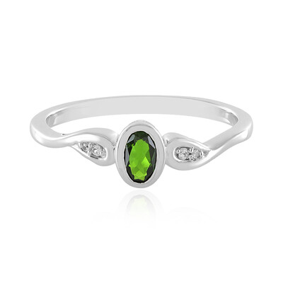 Russian Diopside Silver Ring