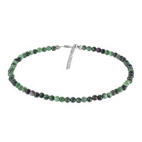 Ruby in Zoisite Silver Necklace