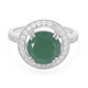 Green Chalcedony Silver Ring