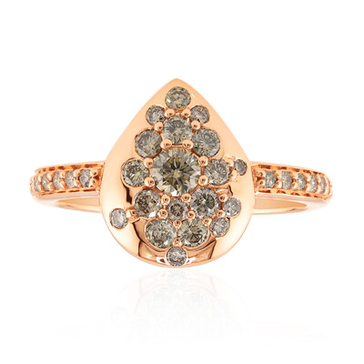 14K SI1 Argyle Rose De France Diamond Gold Ring (Annette)