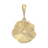 14K PK (I) Diamond Gold Pendant