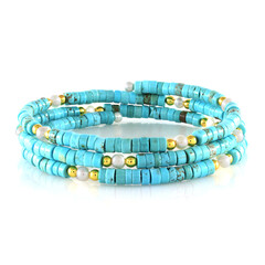 Blue Magnesite Steel Bangle (Riya)