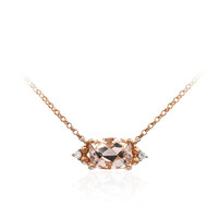 10K AAA Morganite Gold Necklace