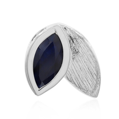 Blue Sapphire Silver Pendant (MONOSONO COLLECTION)