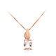 10K AAA Morganite Gold Necklace