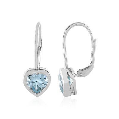 Sky Blue Topaz Silver Earrings (MONOSONO COLLECTION)