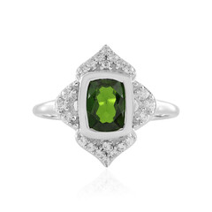 Russian Diopside Silver Ring