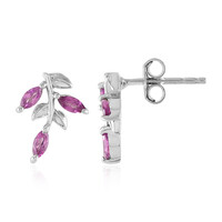 Rhodolite Silver Earrings