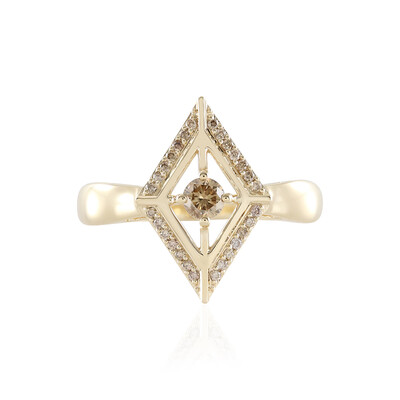 9K I2 Brown Diamond Gold Ring