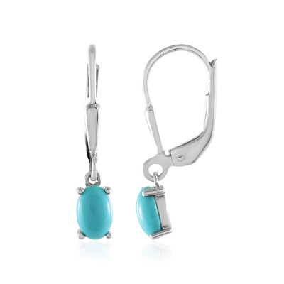 Sleeping Beauty Turquoise Silver Earrings