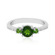 Russian Diopside Silver Ring