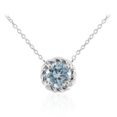 Sky Blue Topaz Silver Necklace