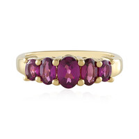 Magenta Garnet Silver Ring