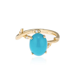 14K Arizona Turquoise Gold Ring (Smithsonian)