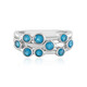 Neon Blue Apatite Silver Ring