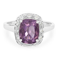 Spanish Pink Fluorite Silver Ring