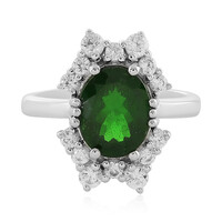 Russian Diopside Silver Ring