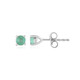 Colombian Emerald Silver Earrings