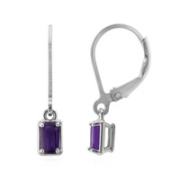 Zambian Amethyst Silver Earrings