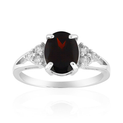 Garnet Silver Ring