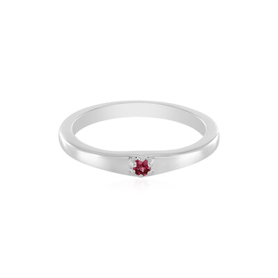 Pink Spinel Silver Ring