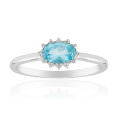 Blue Apatite Silver Ring