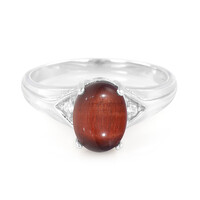 Red Tiger´s Eye Silver Ring