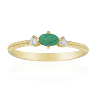 10K AAA Zambian Emerald Gold Ring