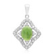 Imperial Chrysoprase Silver Pendant