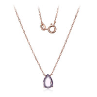 Rose de France Amethyst Silver Necklace