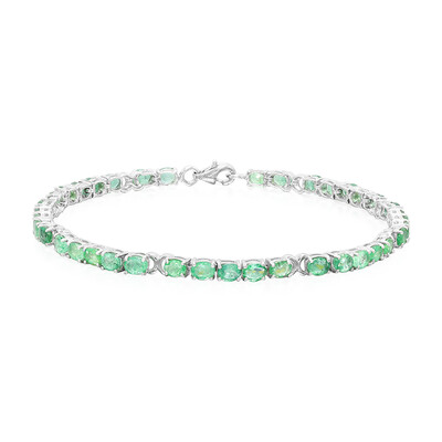 Zambian Emerald Silver Bracelet