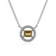 Yellow Zircon Silver Necklace