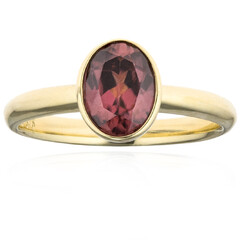 9K Red Zircon Gold Ring (CUSTODANA)