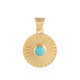 Turquoise Brass Pendant (Juwelo Style)