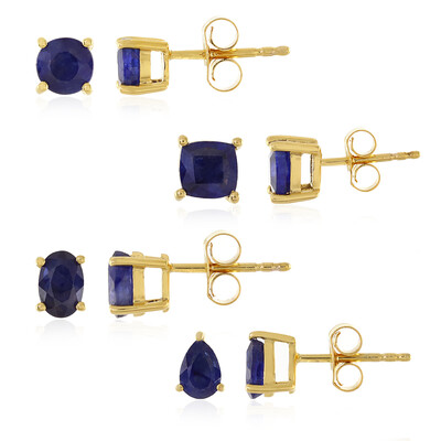 Madagascar Blue Sapphire Silver Earrings