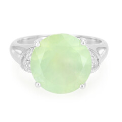 Prehnite Silver Ring