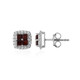 Red Garnet Silver Earrings