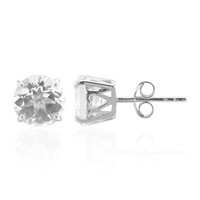 White Topaz Silver Earrings