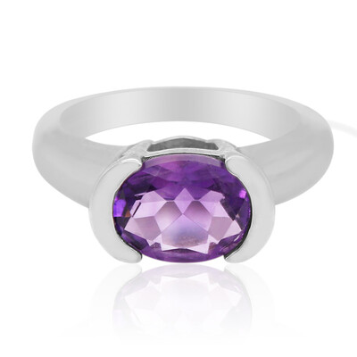 Zambian Amethyst Silver Ring